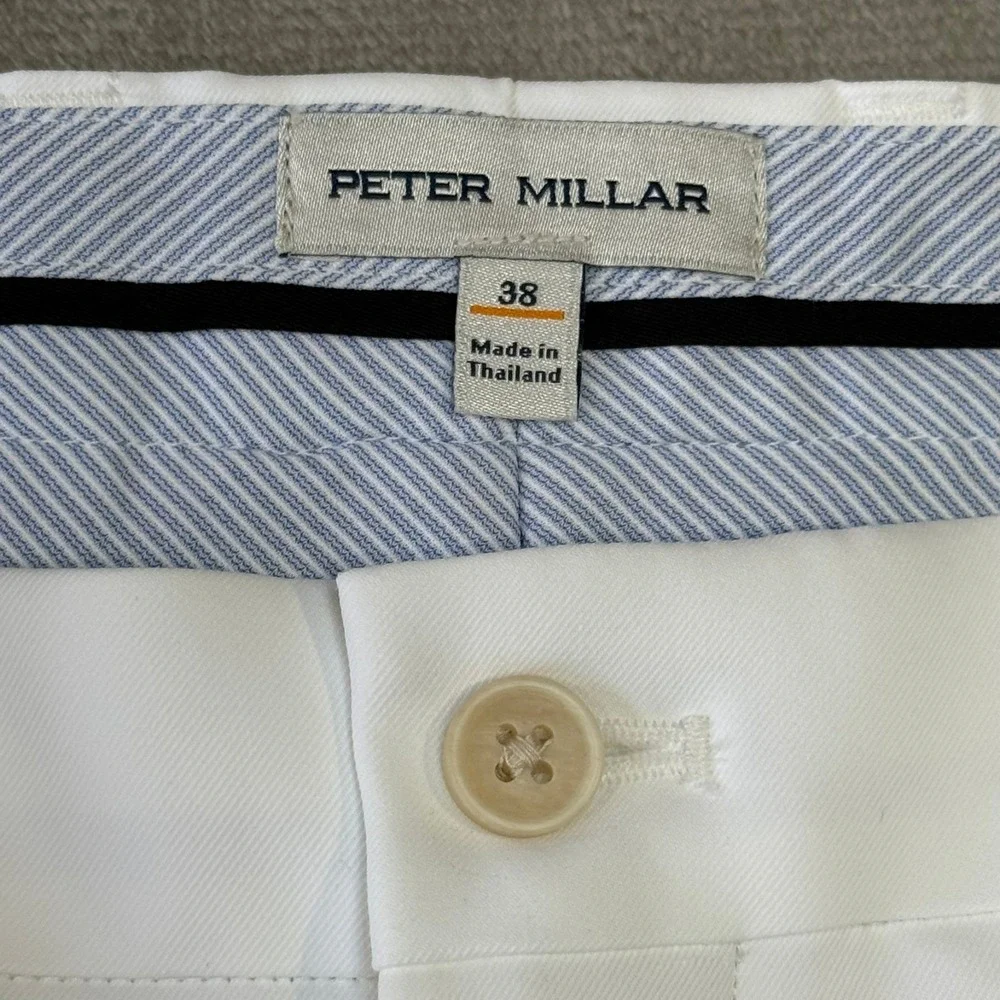 Peter Millar Performance Salem Shorts Mens 38 White Golf Crown Sport $108 NWT - Picture 4 of 10